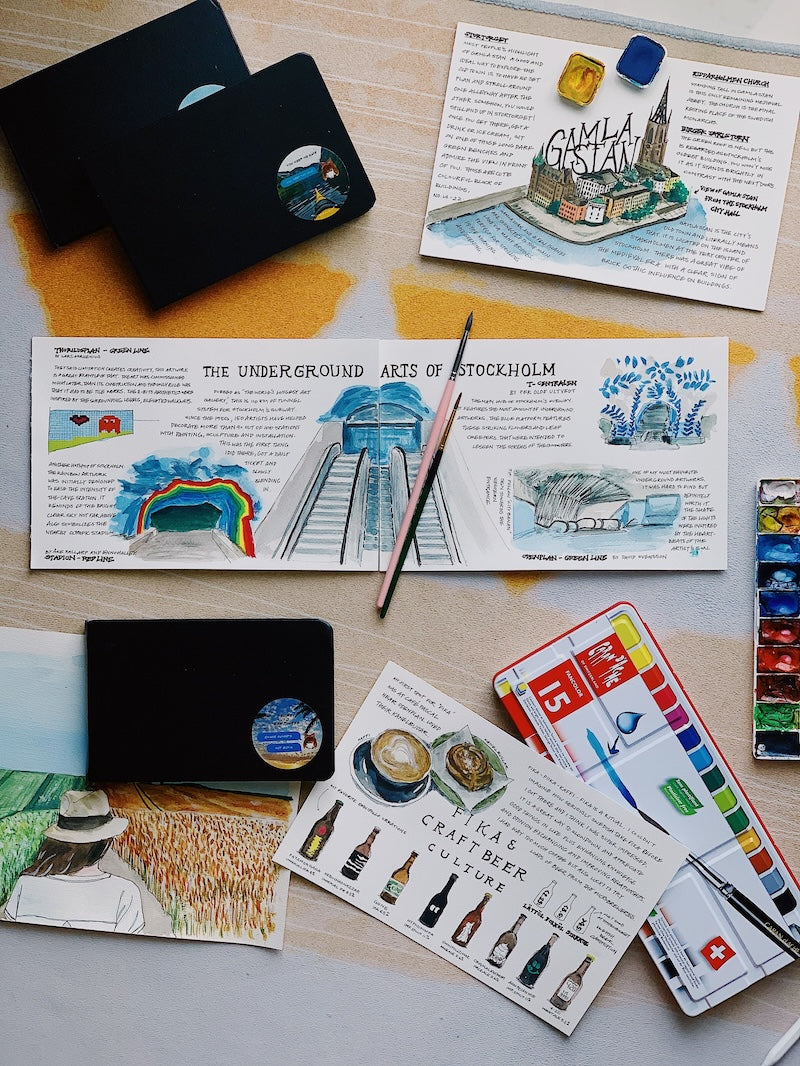 Most people travel with a camera. I travel with a sketchbook.