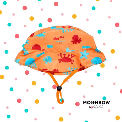 Kids Swim Onesie + Hat set in Marine Parade with REPREVE®