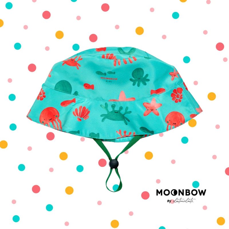 Kids Swim Onesie + Hat set in Marine Parade with REPREVE®