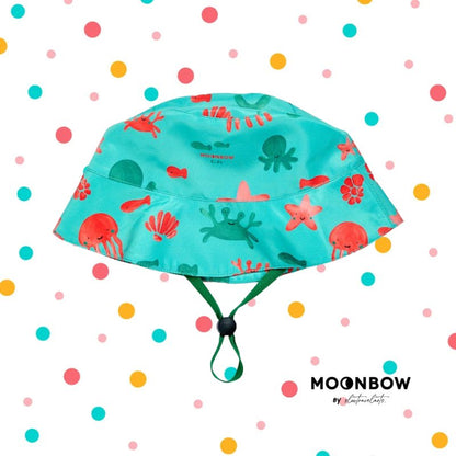 Kids Swim Onesie + Hat set in Marine Parade with REPREVE®