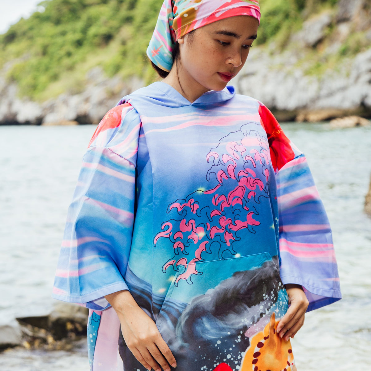Okinawa Adventure Poncho - okinawa - model